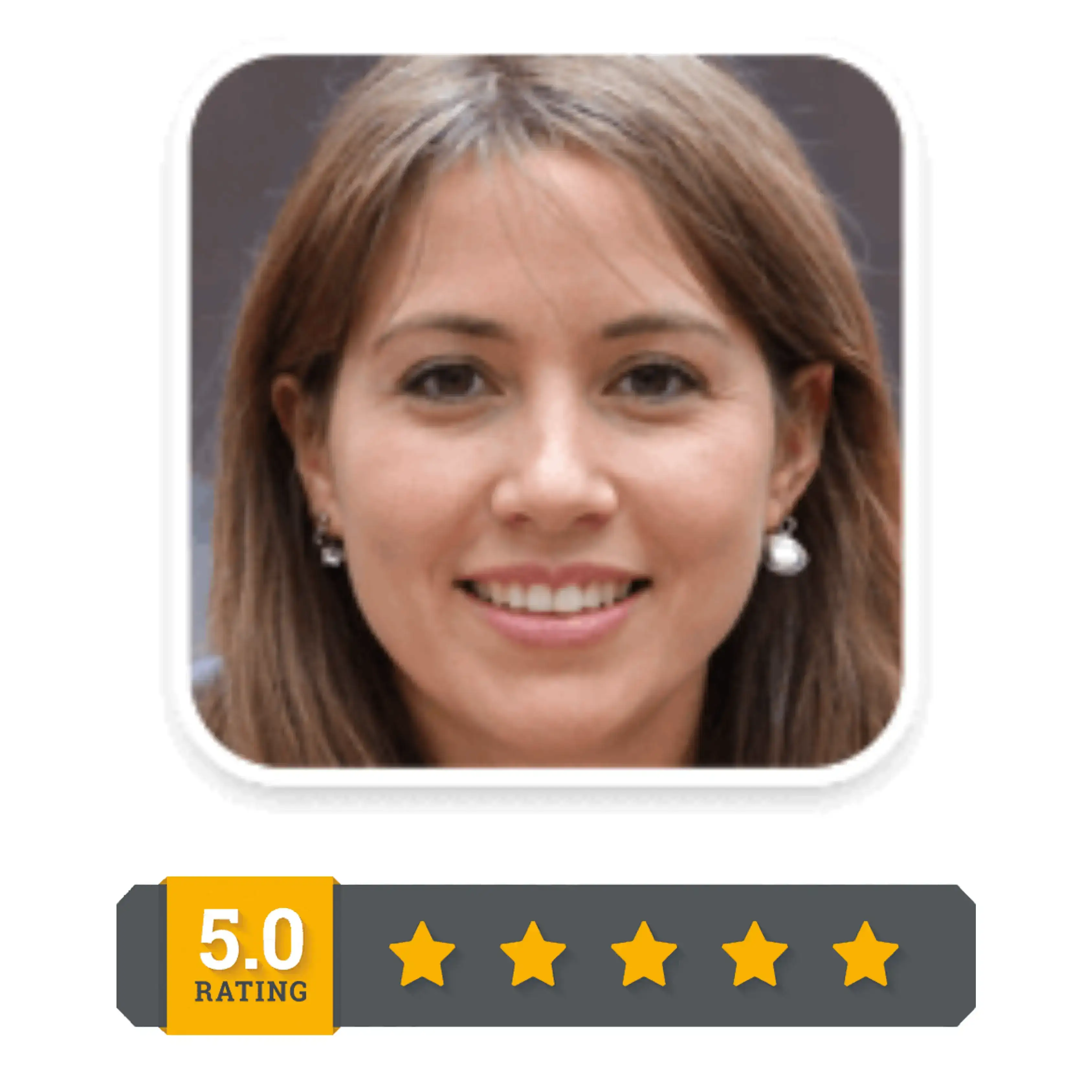 Happy female customer giving 5 star rating for The Wealth Signal program review and experience